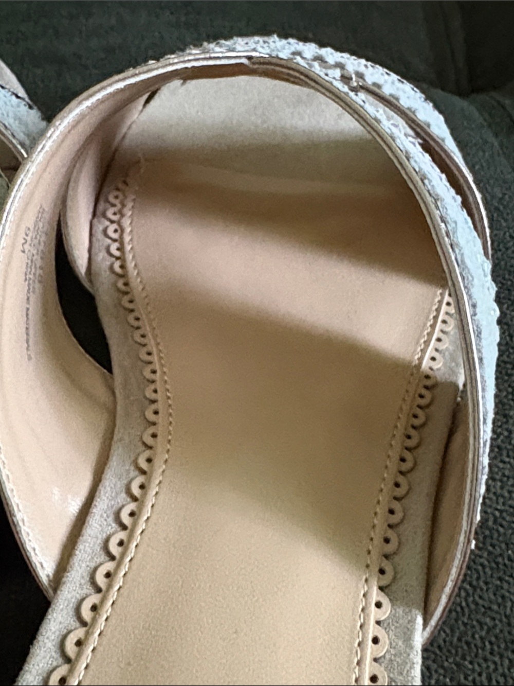 Rara Avis Multicolored Leather Sandals Rose Gold w/ Crisscross Strap - Picture 4 of 10